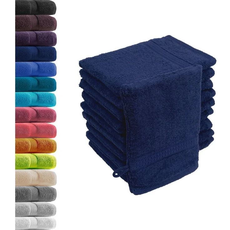 Hometex Premium Textiles Waschhandschuh in Premium Qualität 500 g/m², Feinster Frottier-Stoff 100% Baumwolle, (10er Set), weich, saugfähig, extra schwer & flauschig - TEST BILD TOP MARKE 2025 – Bild 1