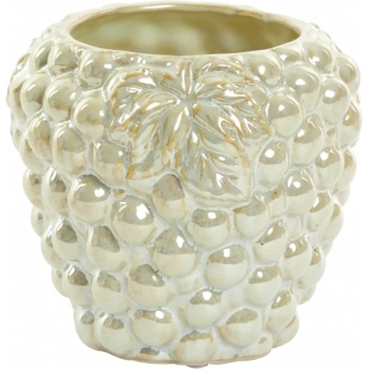 Dekovase Vase GRAPE von Light & Living Blumenvase Ø15x14 cm Keramik Creme – Bild 1