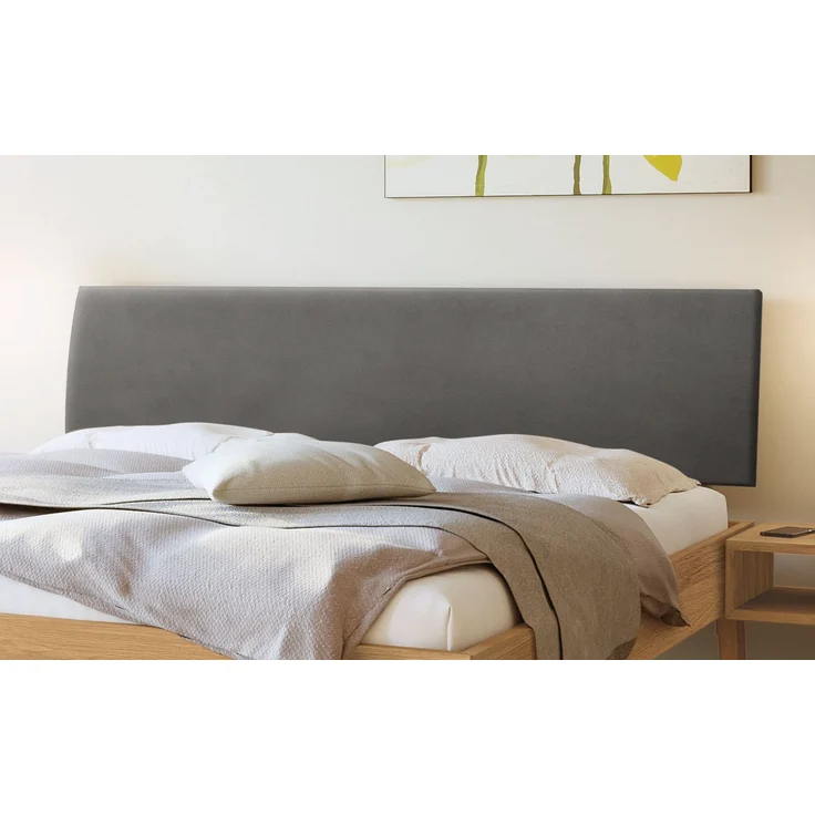 Hasena Massivholzbett Lorenzo Eiche bright, gepolstert 90x200 cm, Komforthöhe 25 cm – Trento – Bild 3