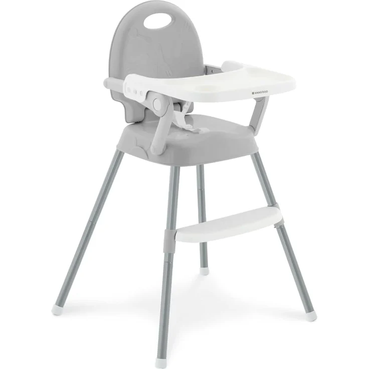 Kikkaboo Kinderhochstuhl 3 in 1 Spoony, niedriger Fütterungsstuhl, Sitzerhöhung grau