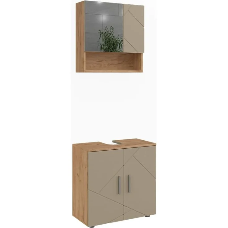 Badmöbel-Set Irma Beige 2-teilig Vicco – Bild 1