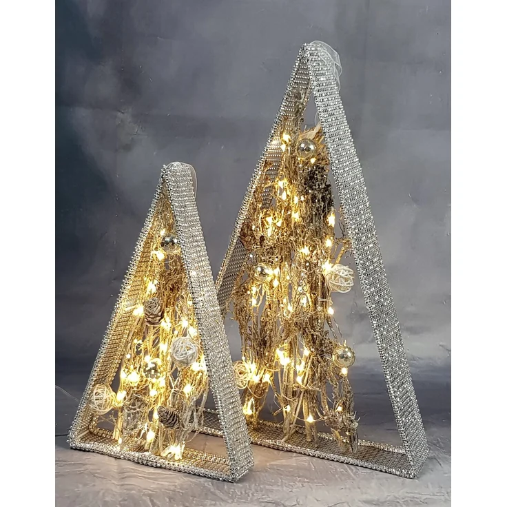 Deko-Drahtpyramide, 40 LED, 46 cm