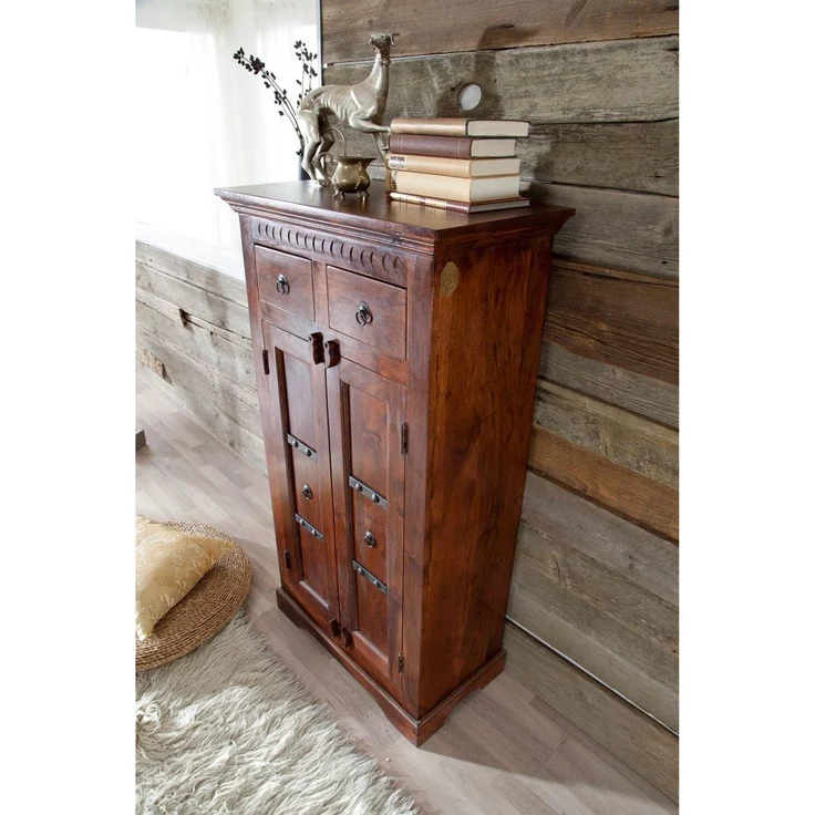 Schrank Akazie 72x38x132 nougat lackiert OXFORD #525 – Bild 3