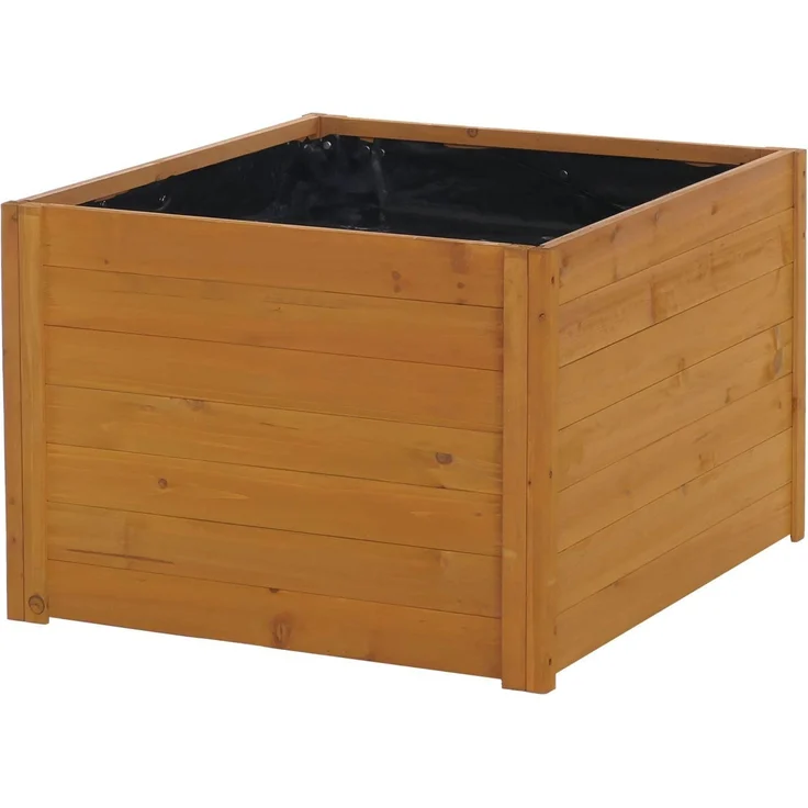 Mähroboter-Garage mit Pflanzkasten HWC-Q17, Unterstand Rasenmäher, Holz FSC®-zertifiziert 50x70x80cm ~ natur – Bild 7