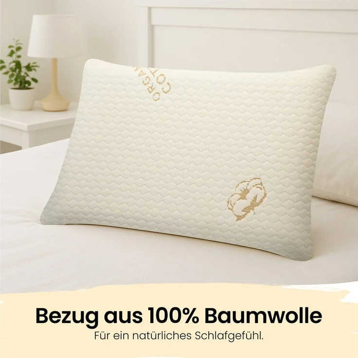Gentle North Microfaserkissen Ergonomisches Kissen für Kinder (Kopfkissen in 30x50 - 40x60), Füllung: 100% Viscoschaum, Seitschläfer, Rückenschläfer, Seitenschläfer – Bild 3