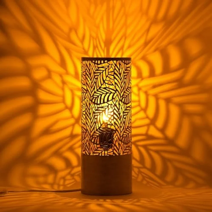 Marrakesch Orient & Mediterran Interior Nachttischlampe Boho Deko Tischlampe Nachttischlampe Lampe Verdure Klein Weiss, E27 – Bild 3