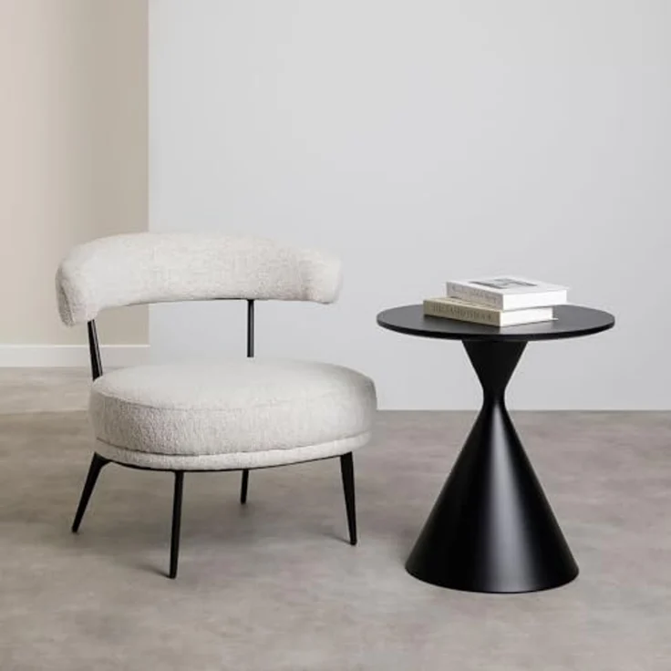 IDIMEX Couchtisch ISOMA, Beistelltischset 2er rund Metall MDF-Platte wohnzimmer- schwarz – Bild 3