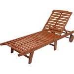 Sonnenliege Palm Springs aus Eukalyptus FSC 100%, klappbar, mit 2 Rädern