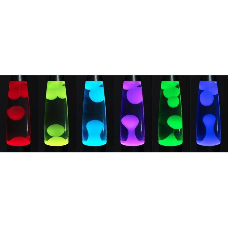 Lavalampe "CTL Funky LED" 40cm RGB Wasser & Wachs: Klar, Body: schwarz – Bild 2