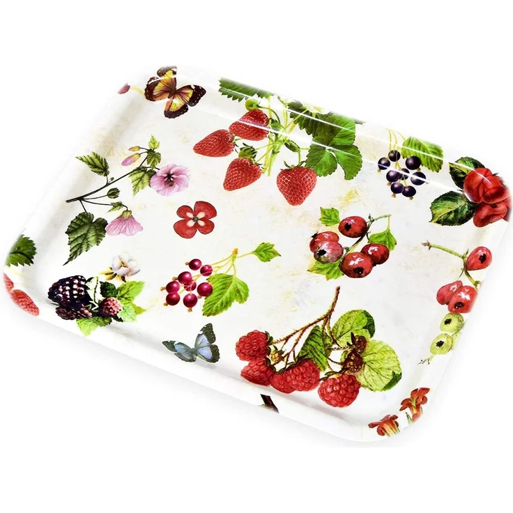 Lashuma Tablett Waldbeeren, Kunststoff, (1-tlg), Italienisches Teetablett 31x23 bunt – Bild 2