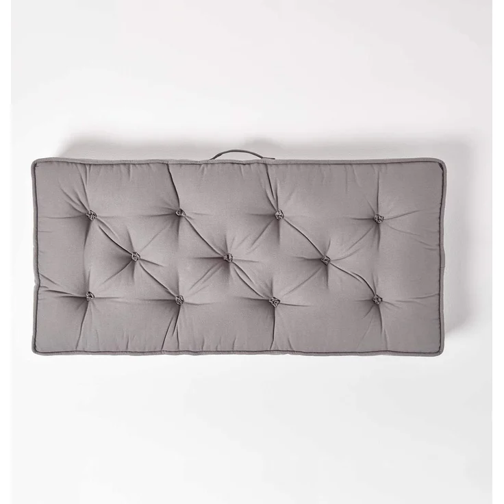 Homescapes Sitzkissen Sitzauflage für Zweisitzer-Sofa 100 x 48 cm – dickes Sitzkissen grau – Bild 3