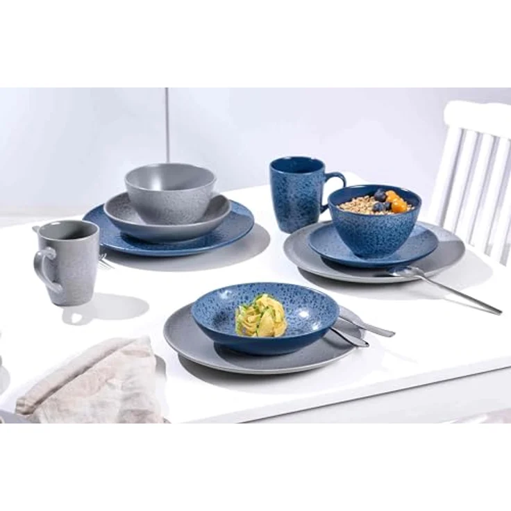 PRESOTTO Suppenschale, Blau, Keramik, ø 20 cm, spülmaschinenfest, 6er Set – Bild 4