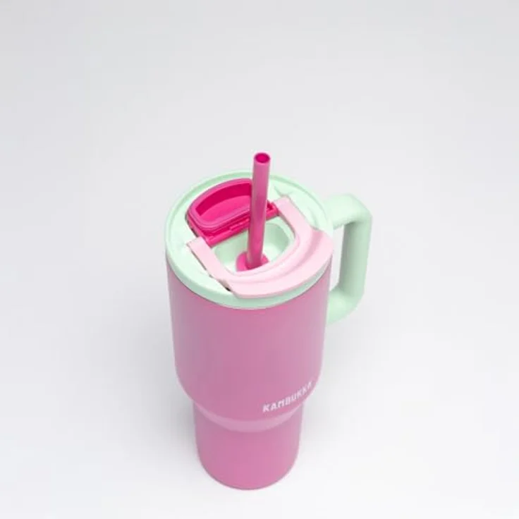 Kambukka Rio Tumbler 950ml Bubblegum Mint Thermobecher mit Teleskopstrohhalm – Bild 5