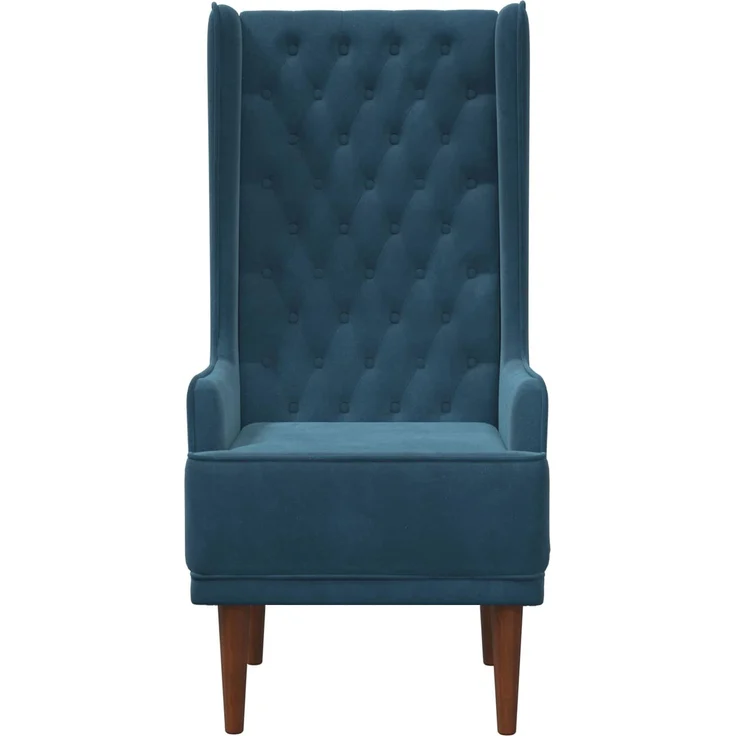 vidaXL Hochlehner Blau Samt 42042500 – Bild 3