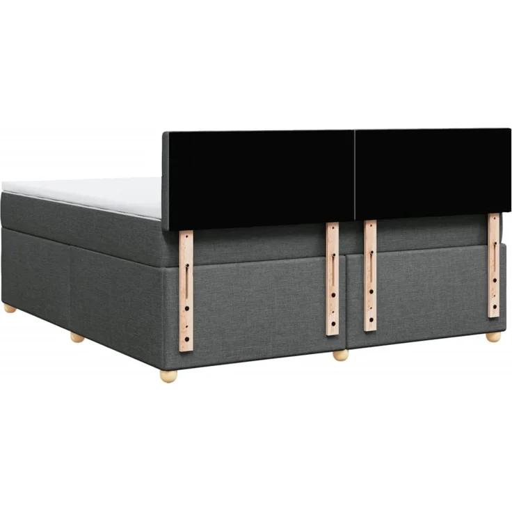 vidaXL Boxspringbett mit Matratze Dunkelgrau 180x200 cm Stoff 3289074 – Bild 8