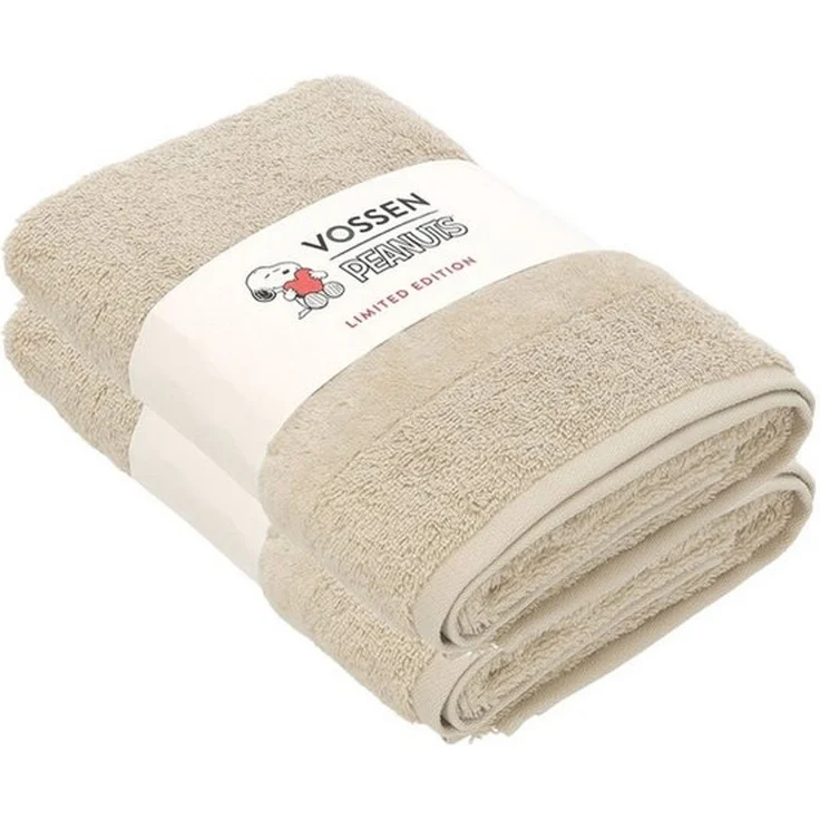 Vossen Handtücher Peanuts Collection - Alle Größen, Webfrottier (Packung, 2-St), Sleepy Snoopy: Sanfte Farben, kuschelweich & zum Wohlfühlen – Bild 1
