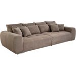 Jockenhöfer Gruppe Big-Sofa Moldau, Inklusive loser Rücken- und Zierkissen, frei im Raum stellbar