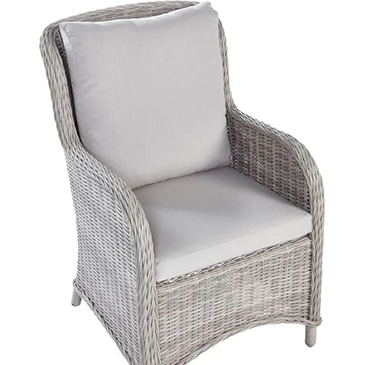 Beliani 'CASCAIS' Gartensessel 2er Set, PE Rattan taupe – Bild 7