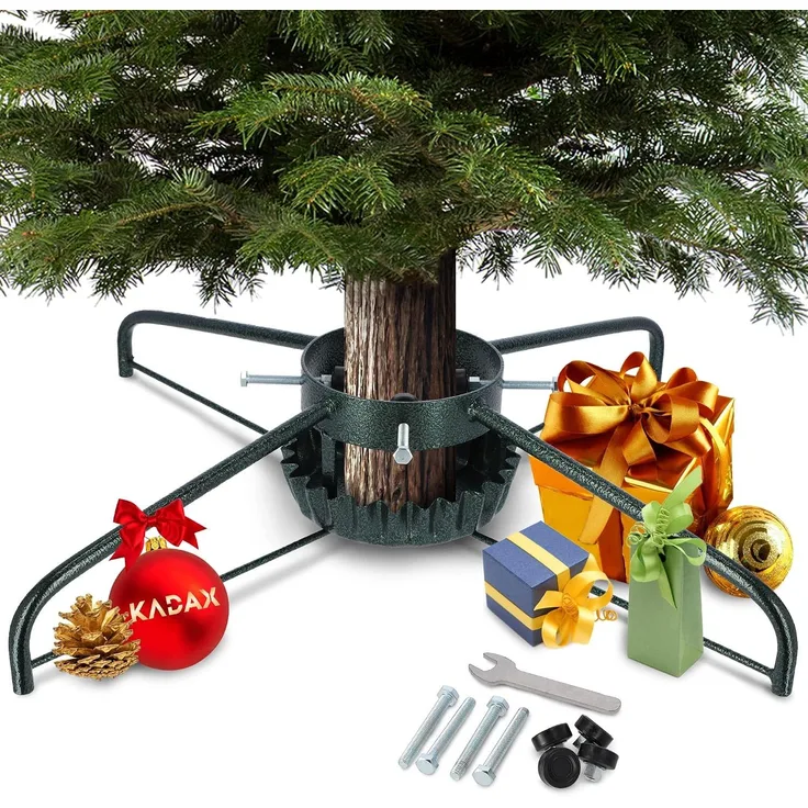 KADAX Weihnachtsbaumständer 3 m Weihnachtsbaumständer aus Metall mit Schale