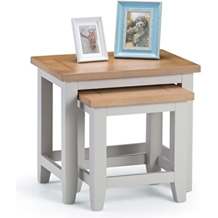 Julian Bowen Richmond Schachteltische, grau und Eiche