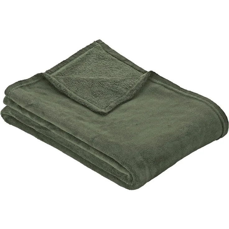 Wohndecke Uni Fleecedecke Olbia, IBENA, einfarbig schick, Kuscheldecke