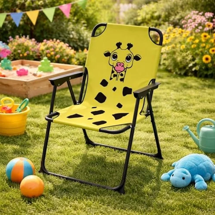 Kinder Campingstuhl Klappstuhl Gartenstuhl Campingstuhl Giraffe – Bild 1