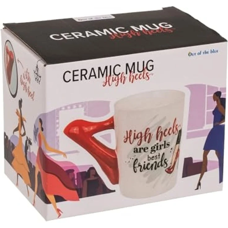Tasse High heels are girls best friends Kaffeebecher mit Schuh als Henkel 375 ml – Bild 5