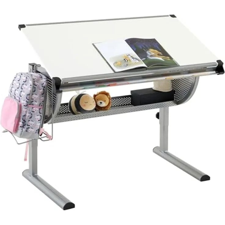 IDIMEX Kinderschreibtisch MADS, Kinderschreibtisch Schreibtisch für Kinder Schüler Jugend höhenverstel