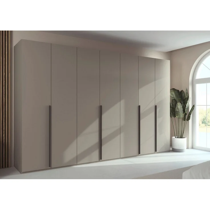 rauch Drehtürenschrank Kleiderschrank Schrank Garderobe Wäscheschrank BESTSELLER MONTCLAR (3 Ausstattungen BASIC/CLASSIC/PREMIUM (SOFT-CLOSE), Breiten 201-400 cm) Front in Glas/Hochglanz/Dekor/Grauspiegel in 5 Breiten MADE IN GERMANY – Bild 1