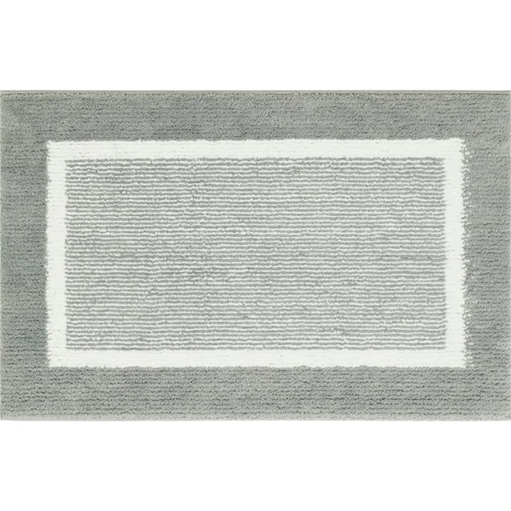 andiamo Badematte rutschfest Maui - Badezimmerteppich weich und flauschig - Duschvorleger für Badezimmer Badteppich rutschfest waschbar 60x100 cm Grau – Bild 4