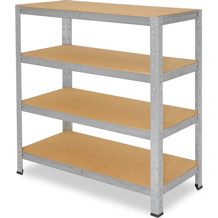 shelfplaza HOME 115x30x50 cm Schwerlastregal in grau-verzinkt mit 4 Böden und 175 kg Traglast pro Boden – Bild 5