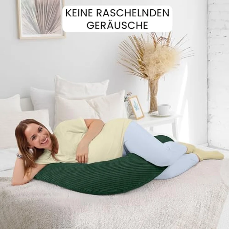 Amilian Stillkissen XXL 170 cm - Schwangerschaftskissen, Seitenschläferkissen, Pregnancy Pillow mit abnehmbarem Bezug, Schlafkissen für Seitenlage, Lagerungskissen für Schwangere & Stillzeit - Stillhilfe – Bild 9