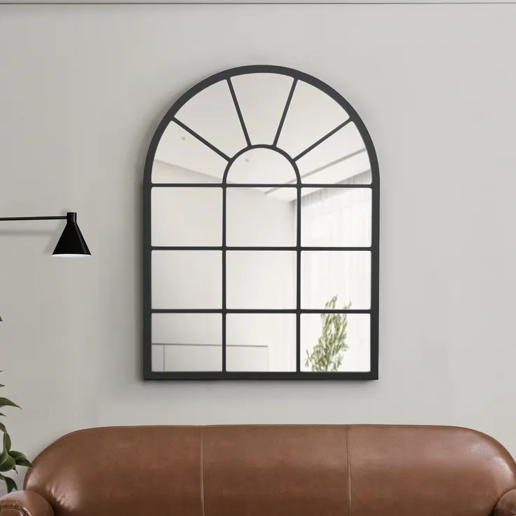 Wandspiegel Villalago Schwarz, matt [en. casa]