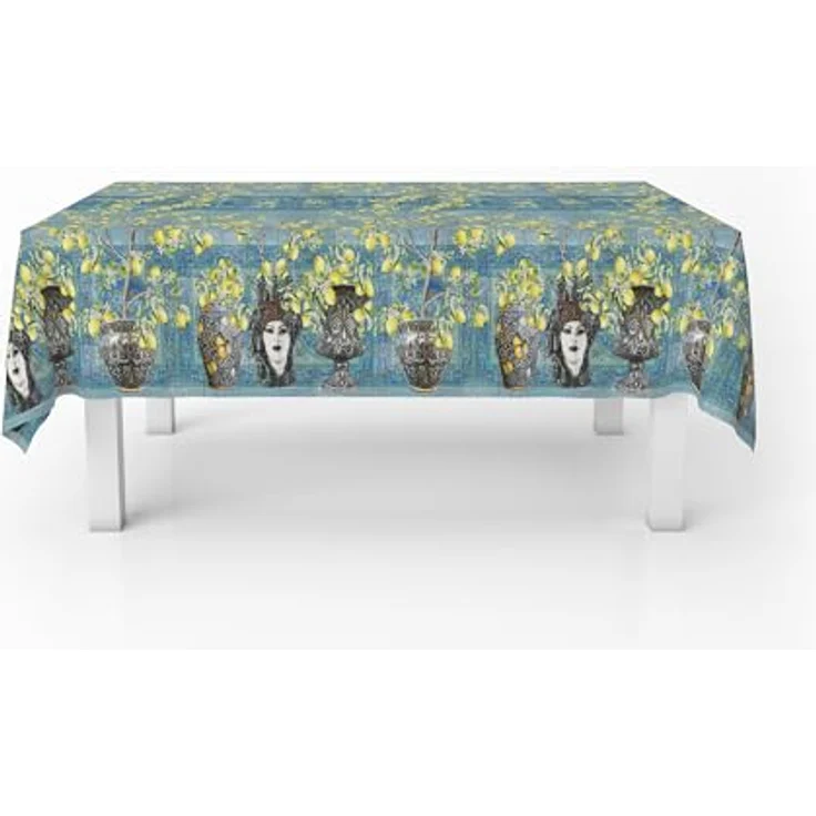 Italian Bed Linen Tischdecke mit Digitaldruck, schmutzabweisend, 150x150 cm, Palermo – Bild 3