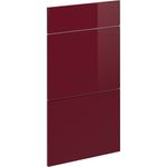 Küchenfront R-Line Rot Hochglanz 39.6x71.3 cm Möbelfront für den Schubladenunterschrank Vicco