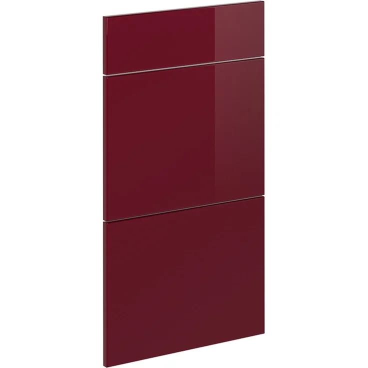 Küchenfront R-Line Rot Hochglanz 39.6 x 70.4 cm Möbelfront für den Schubladenunterschrank Vicco – Bild 1