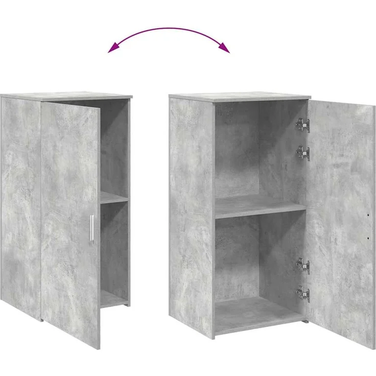 vidaXL Lagerschrank Betongrau 50x45x103,5 cm Holzwerkstoff 859045 – Bild 7