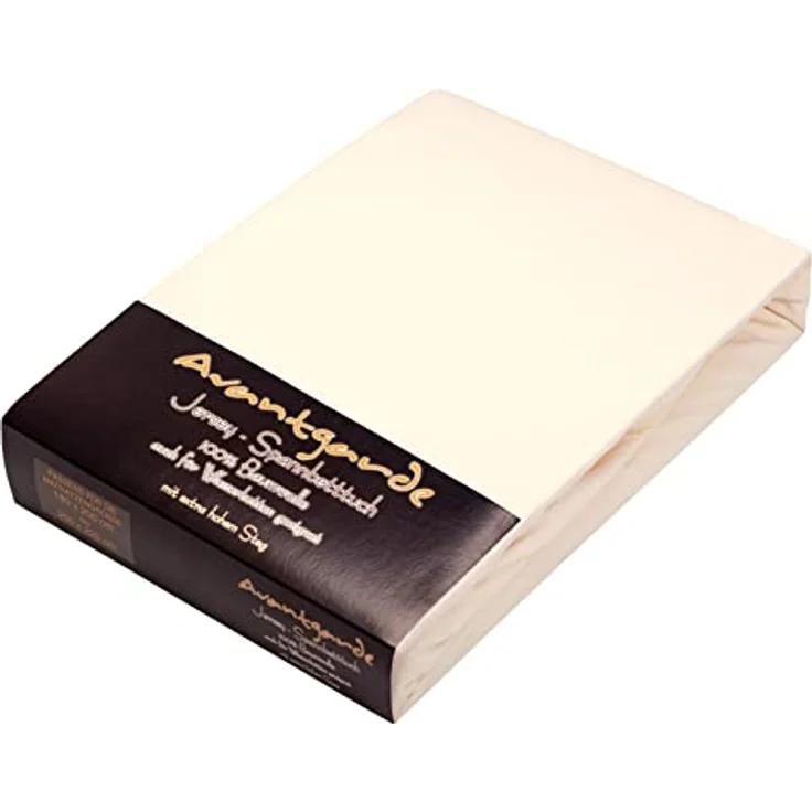 AVANTGARDE Premium Spannbetttuch - 140x200cm -160x220cm - 40cm Steg - auch für Boxspringbett & Wasserbett - Spannbettlaken ca. 170g/m² - Bettlaken 100% Jersey Baumwolle, Oeko-TEX (02 Natur) – Bild 2