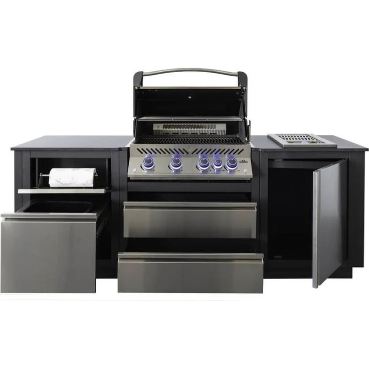 Napoleon Oasis Compact Outdoorküche mit Prestige 500 Einbaugrill und Einbau Sizzle Zone – Bild 4