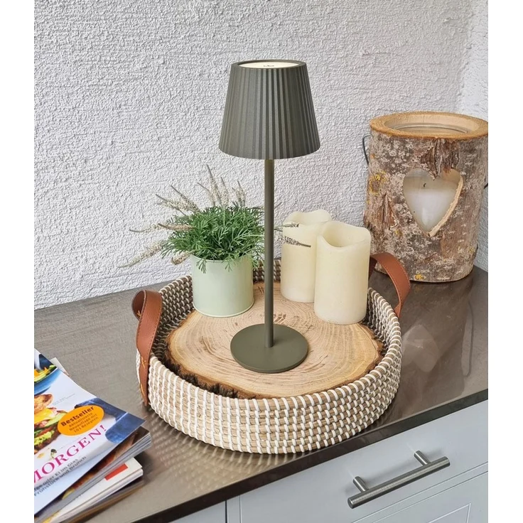 Coen Bakker Deco BV LED Außen-Tischleuchte Touch Tischlampe dimmbar mit Akku, In-/Outdoor, Touch-Funktion, LED fest verbaut, Kaltweiß, Warmweiß, Tageslichtweiß – Bild 2
