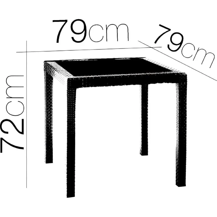 PROGARDEN 052024 Bistro-Tisch 77x77 cm, anthrazit ***NEU*** – Bild 4