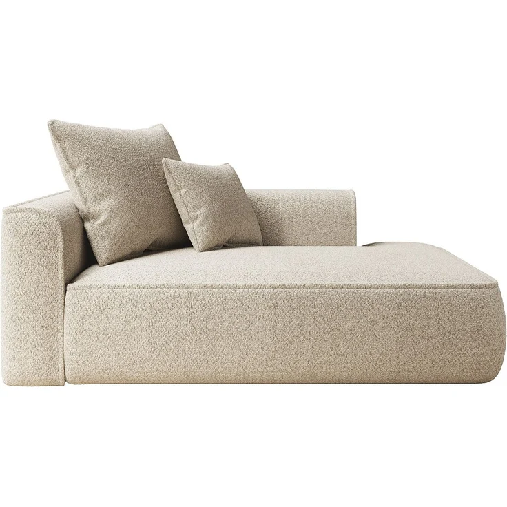 Vente-unique - PINETA - Recamiere ohne Schlaffunktion - Plastik - Kunststoff (PVC) - Beige - 180 x 115 x 67 cm – Bild 3