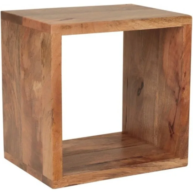Wandregal Gita 40x40x30 aus Mango-Massivholz