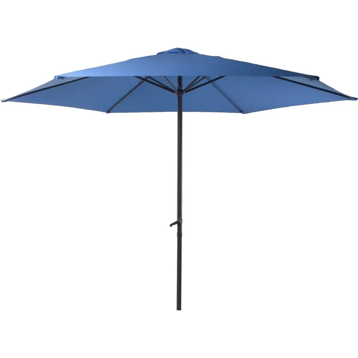 Garden Pleasure Sonnenschirm CABOGROS Blau Ø 300 cm 6 Streben mit Handkurbel – Bild 3
