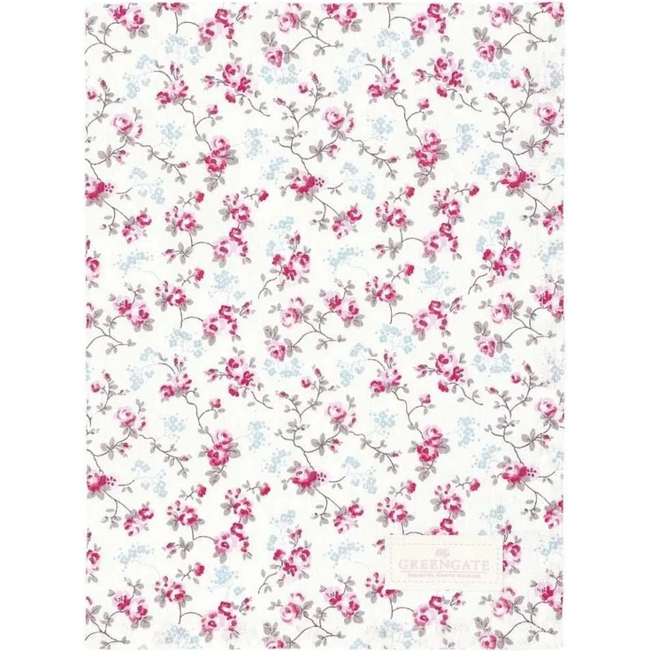 Greengate Geschirrtuch Greengate Geschirrtuch ELSY Weiß mit Blumen – Bild 2
