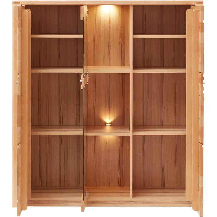 InnoStyle Wohnzimmerschrank NATURE ONE FF83, 3-tlg Kernbuche Massivholz Karlstad Eiche 390x45x203 cm – Bild 5