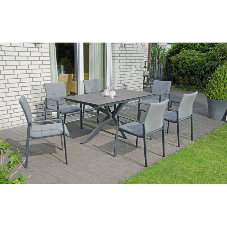 SonnenPartner Kingdom Stapelsessel Sunbrella anthrazit / flanelle – Bild 3