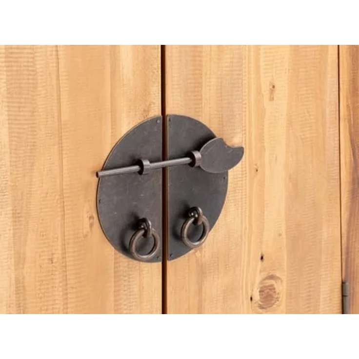 Rustikales Badmöbel-Set Rangun - Stilvoller Waschtisch & Spiegel, Modernes A-Linien Design – Bild 3