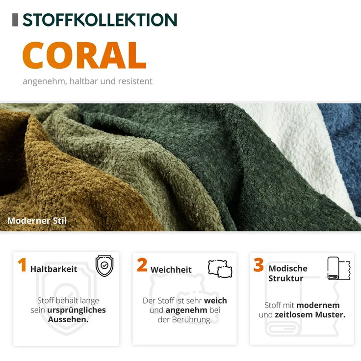 Wohnlandschaft Caro (Farbe: Coral 45) – Bild 8