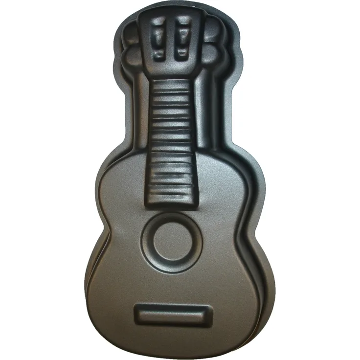 Neustanlo | Backform Gitarre | Fassungsvermögen ca. 1,6 Liter | ideal für kreative Backideen | musikalische Highlights in Kuchenform